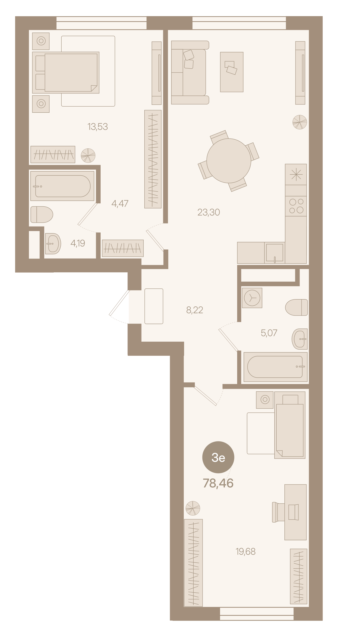 Евро 3 · 78,46 м²